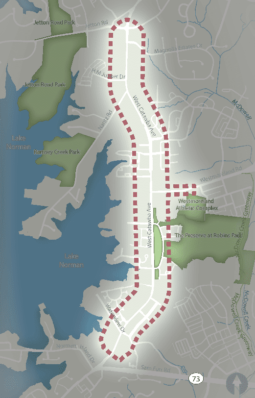 Catawba Avenue Road Widening NC Eminent Domain Project Map