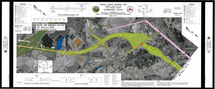 Highway 221 Bypass Project Map 1