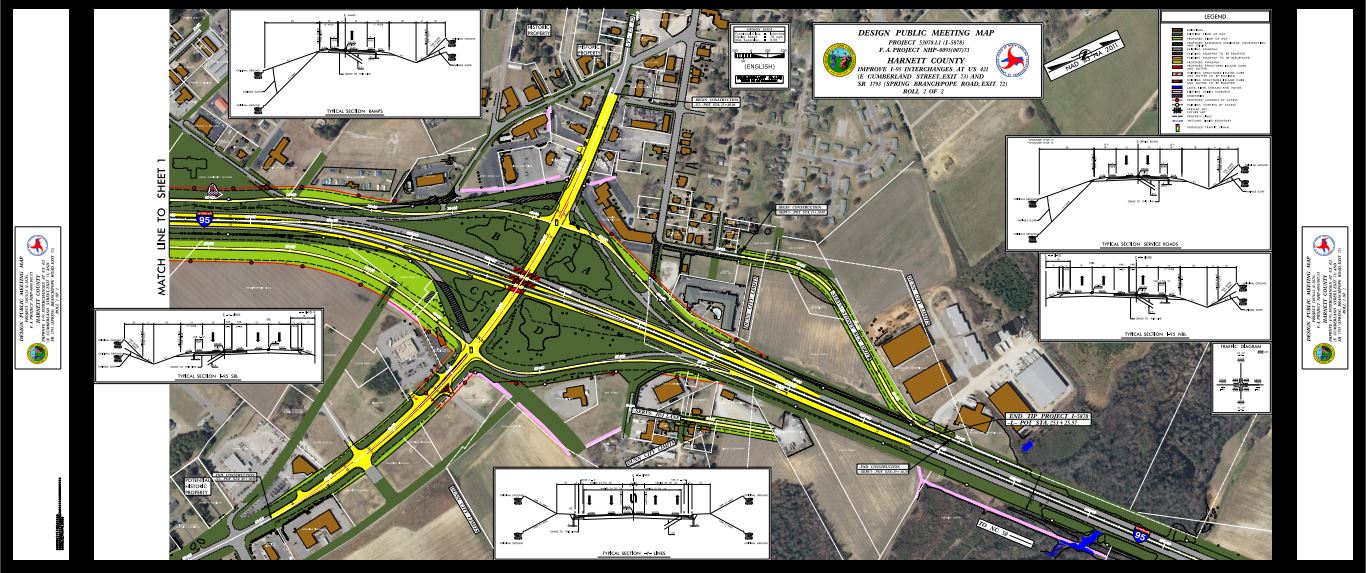 I-95/US 421 Interchange Improvements NC Eminent Domain Project Map 2