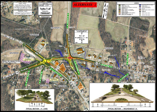 NC 65 (Belews Creek Road) Intersection with US 158 and Ellisboro Road Alternative 2