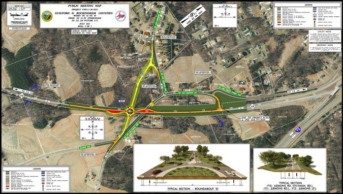 NC 68 and Lemons Road/Sylvania Road and NC 68 and Lemons Loop Map