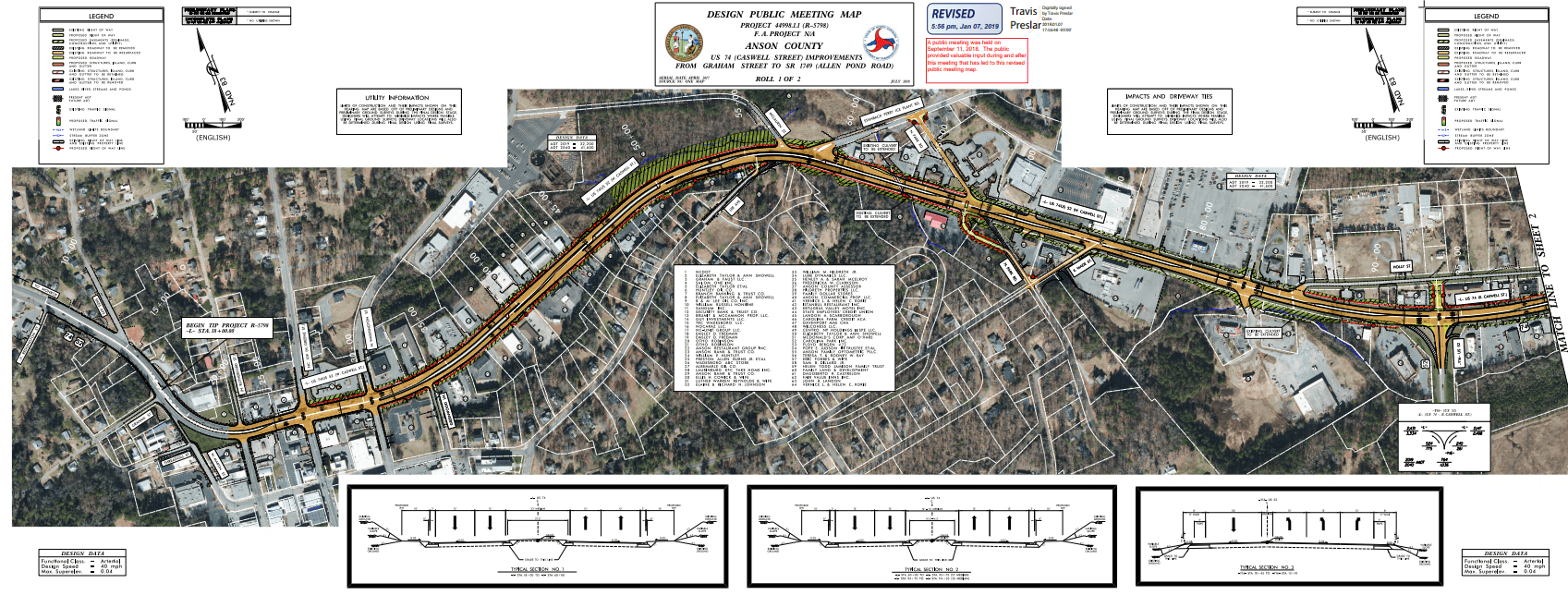 NCDOT Project R-5798 Map 1