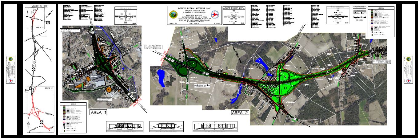 NC 24/US 421 (Sunset Ave) to Cecil Odie Rd Construction eminent domain project map 2