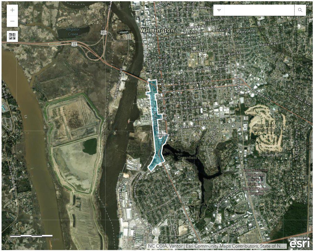 South Front Street Widening Project Map
