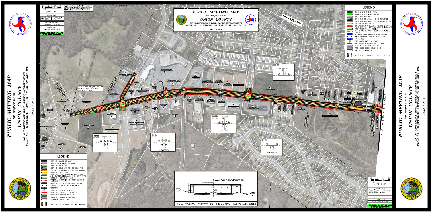 Waxhaw Parkway to Kingston Drive Map